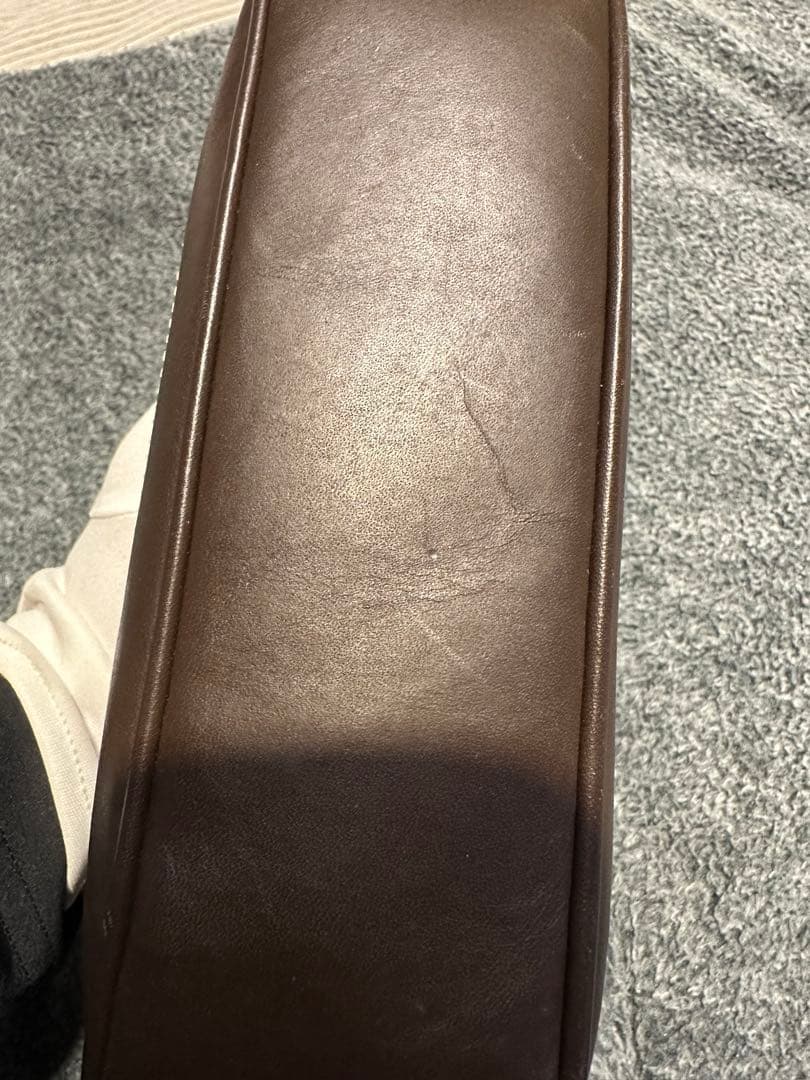 COACHコーチ　アクセサリーポーチ　ハンドバッグ　キャンバス 赤 茶