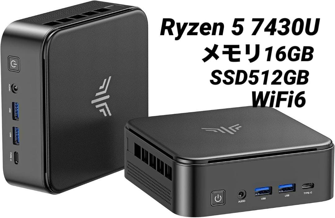 NIPOGI ミニpc 【2025新版】 AMD Ryzen 5 7430U
