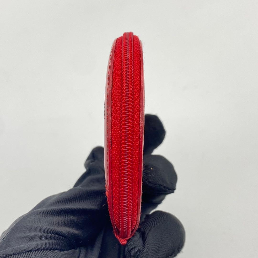 LOEWE・ロエベ・ケース・小銭入れ・丸型・レザー・赤