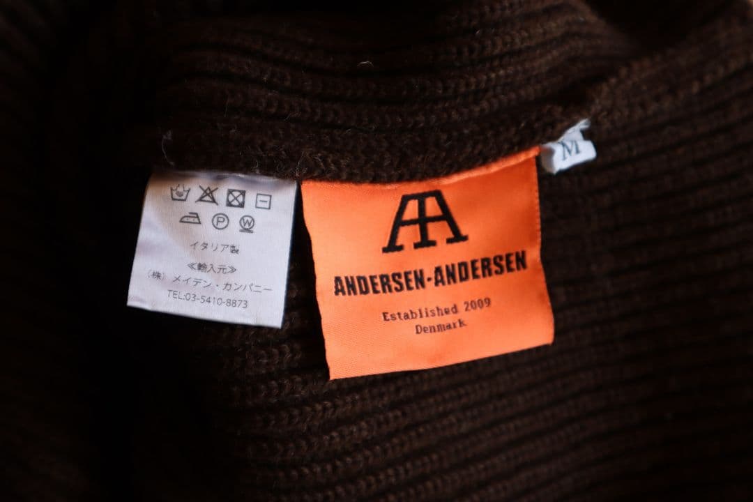 トップス ANDERSEN-ANDERSEN NAVY CREW NECK BROWN M