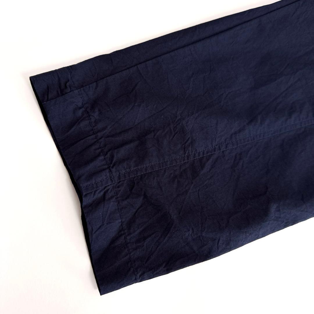 美品 yuni コットンキャッチワッシャーバンドカラーワンピース オーバーサイズ