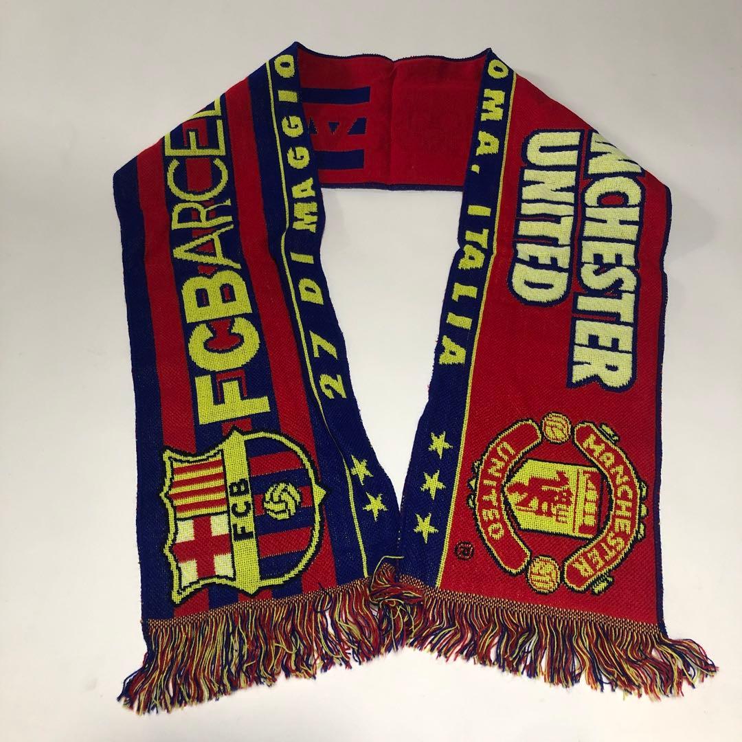 2枚　バルセロナ FC BARCELONA マンチェスター サッカーマフラー