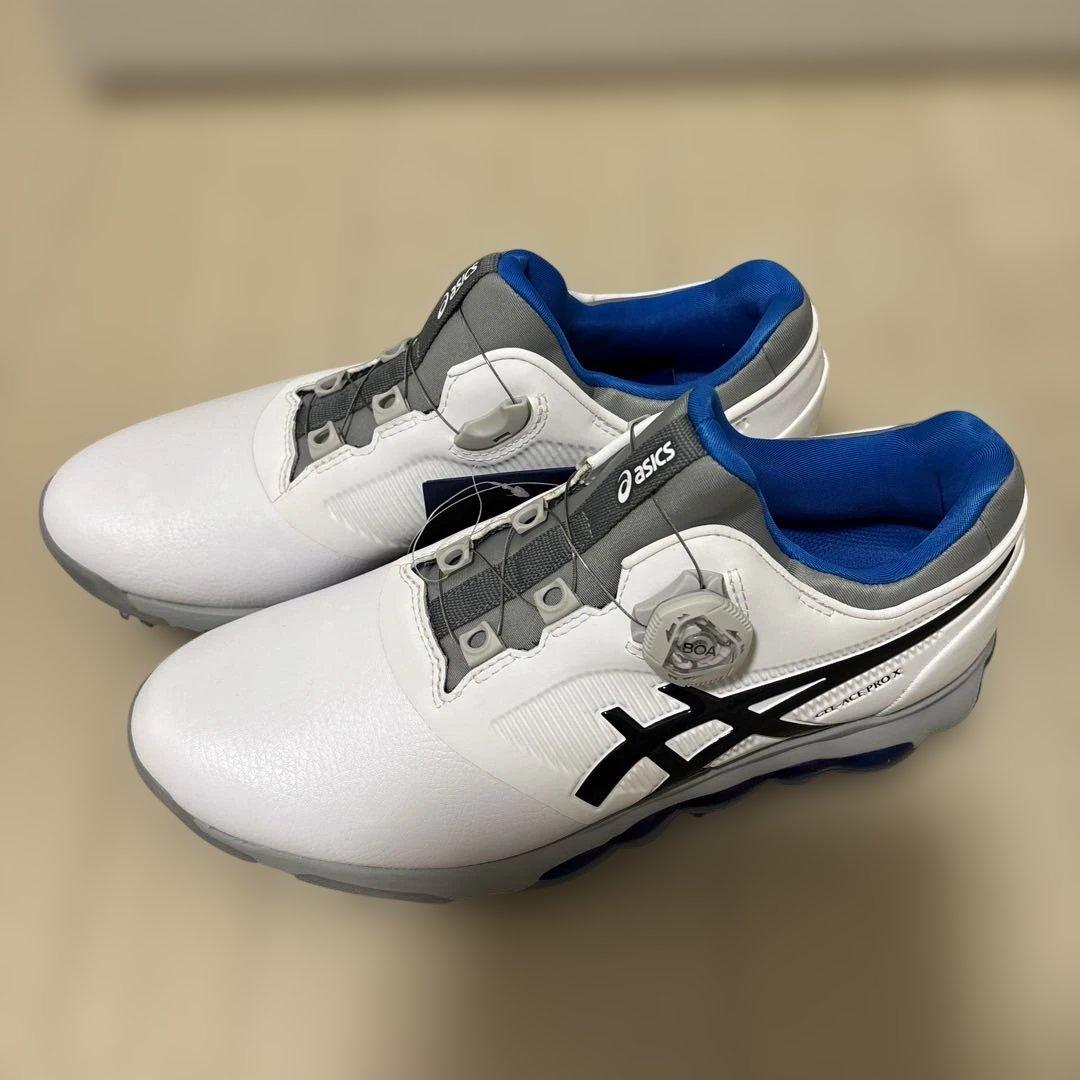 ASICS ゴルフシューズ ホワイト25センチ