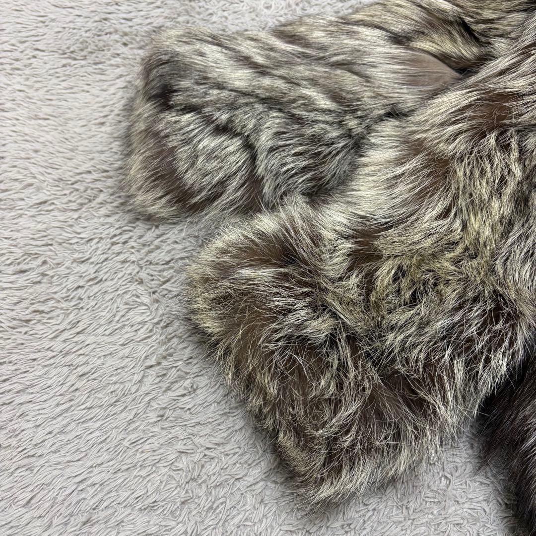 ✨高級✨ サガフォックス 毛皮コート シルバーフォックス 金サガ リアルファー