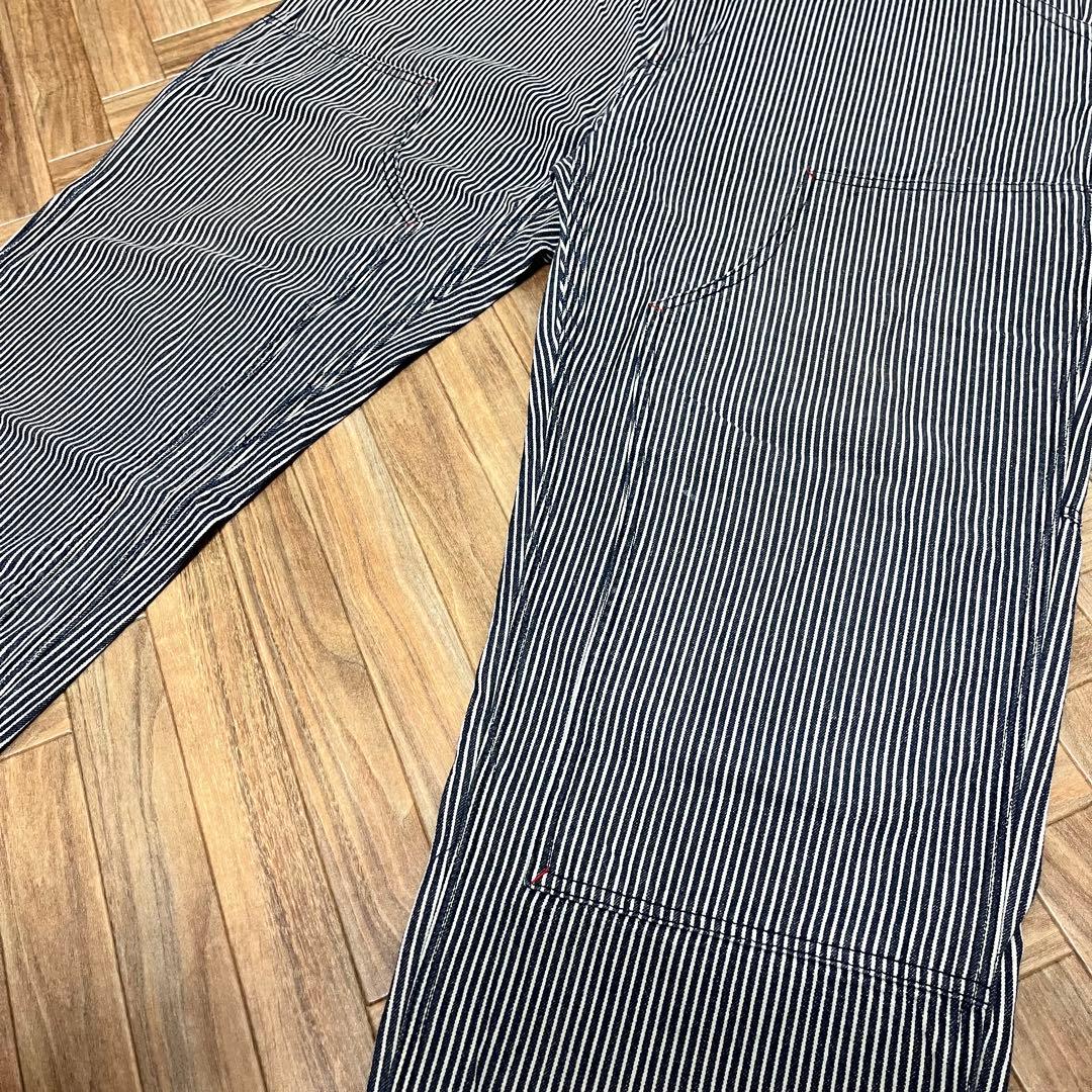 希少　STUSSY ヒッコリー柄　ペインターパンツ　ダブルニー　38インチ
