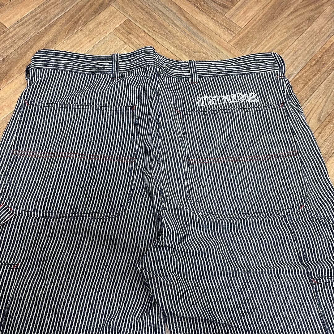 希少　STUSSY ヒッコリー柄　ペインターパンツ　ダブルニー　38インチ