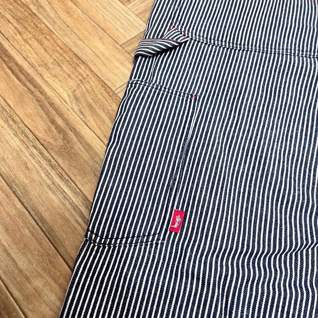 希少　STUSSY ヒッコリー柄　ペインターパンツ　ダブルニー　38インチ