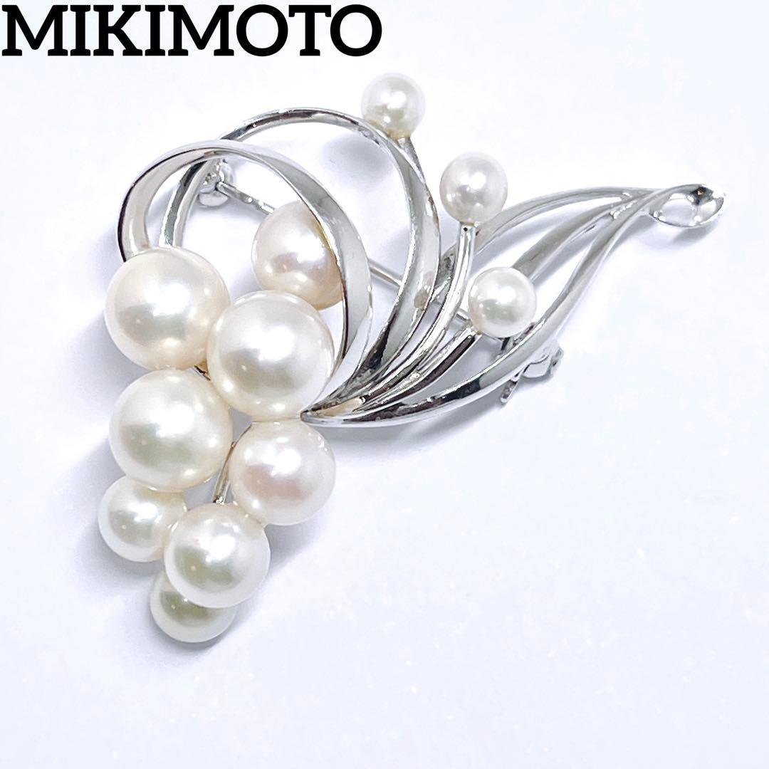MIKIMOTO ミキモト パール　ブローチ　コサージュ　フラワー　シルバー