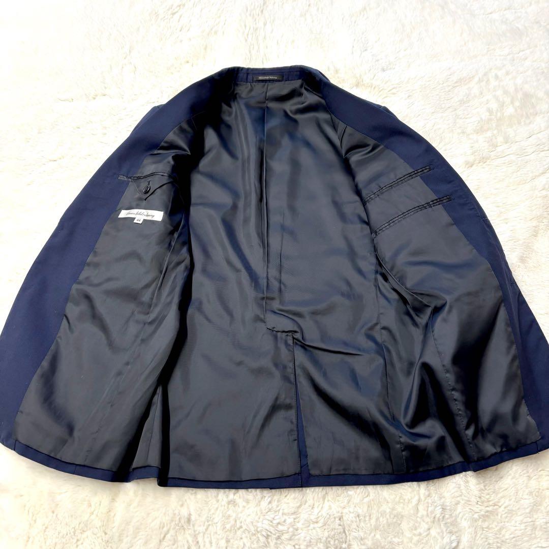 green label relaxingネイビー 3ピース スーツセットアップ