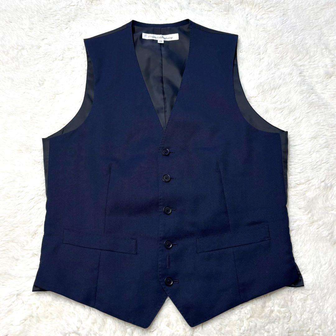 green label relaxingネイビー 3ピース スーツセットアップ