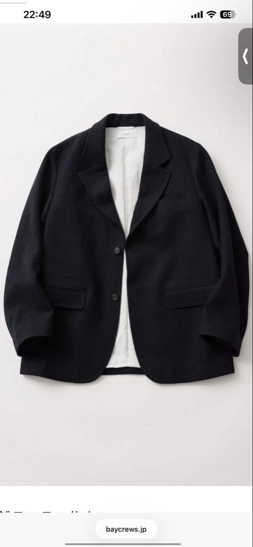 ジャケット・アウター FOLL washed wool hand sewing jacket