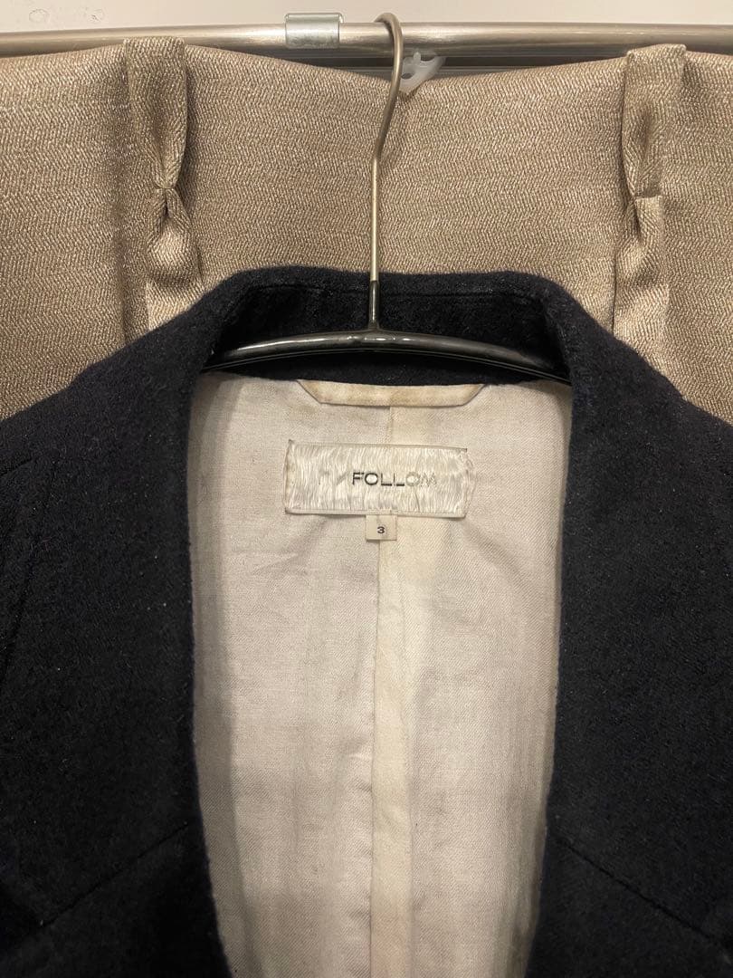 ジャケット・アウター FOLL washed wool hand sewing jacket