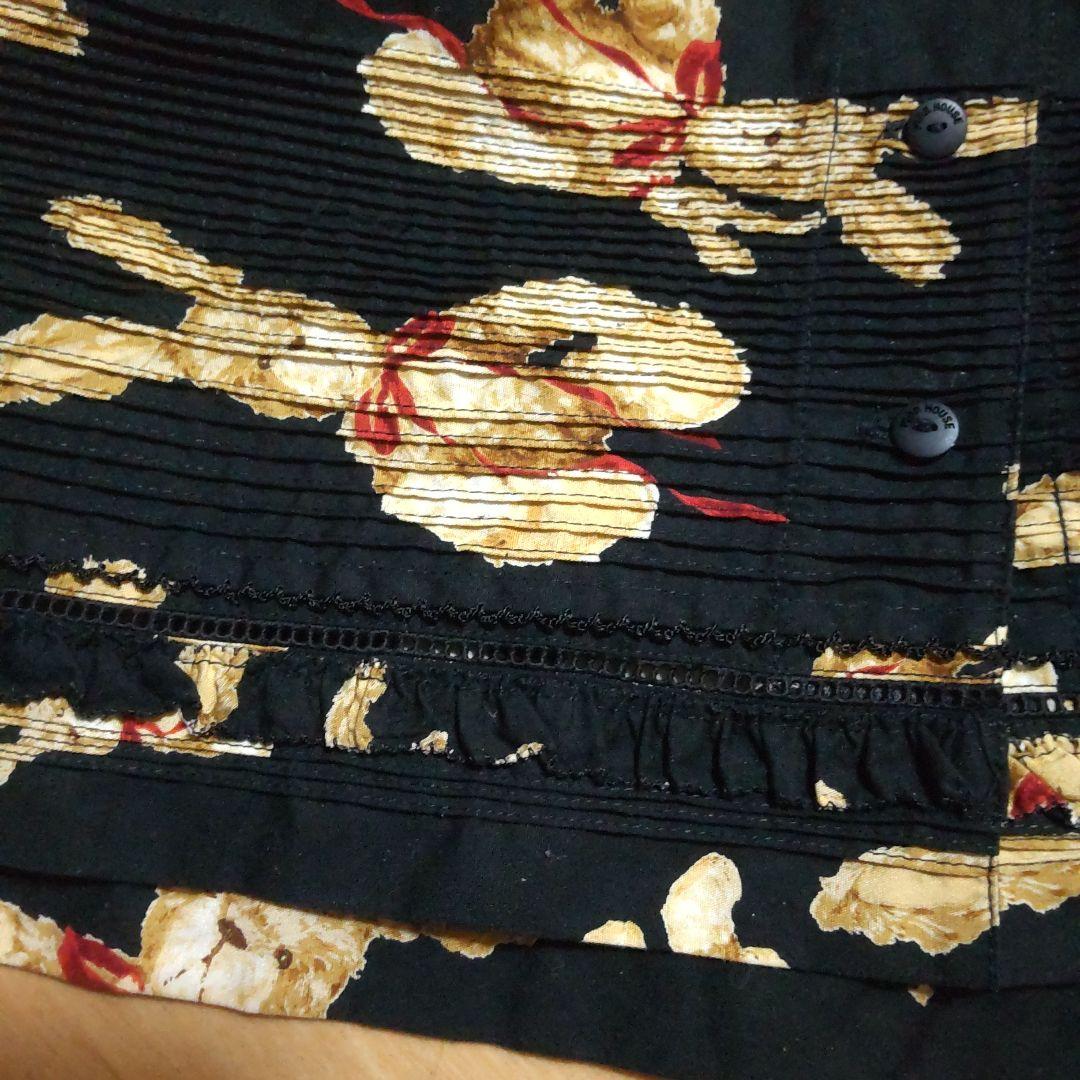 美品ピンクハウス　ぬいぐるみうさぎプリントワンピース