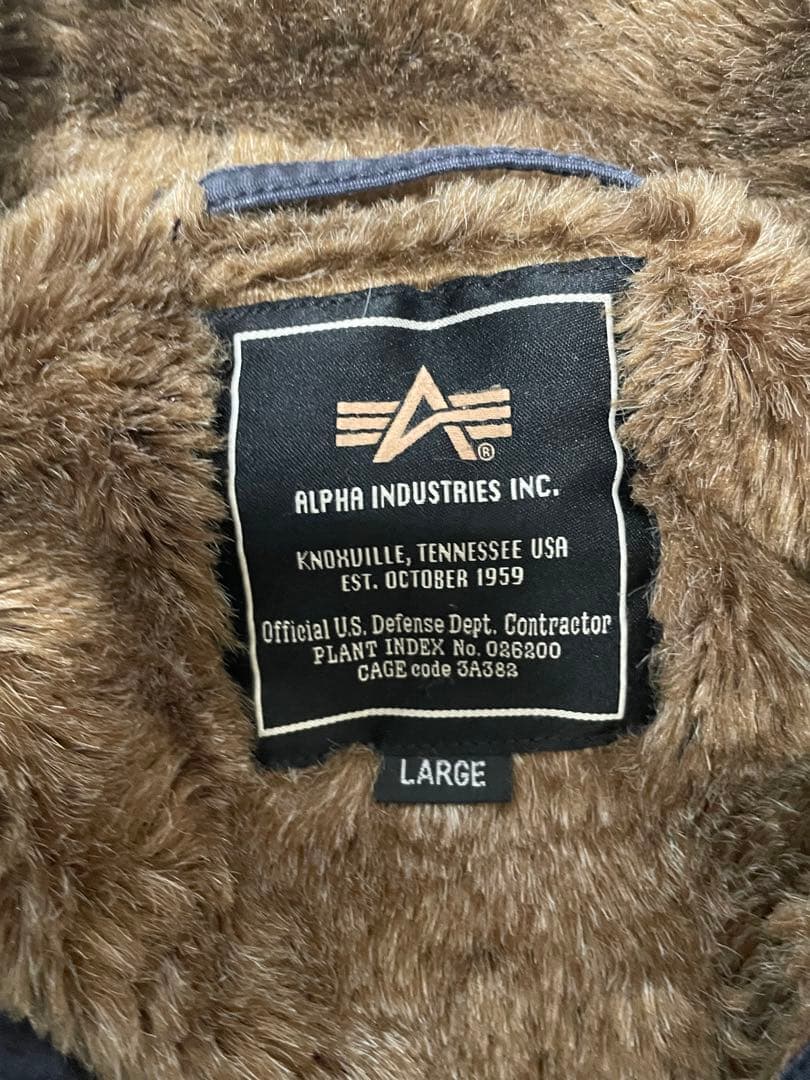 アルファ　N-1 デッキジャケット　ネイビー　Lサイズ　ALPHA