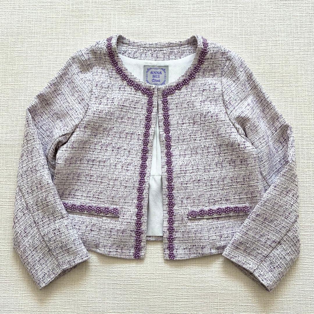 ANNASUI mini 120 フォーマル4点　パープル　リボン