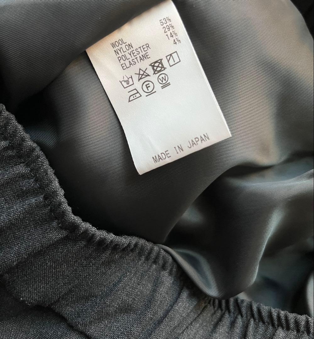 L チャコール SEE SEE WOOL WIDE SLACKS ウール sfc