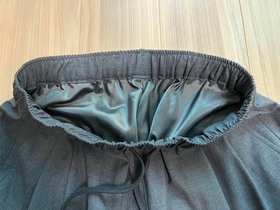 L チャコール SEE SEE WOOL WIDE SLACKS ウール sfc