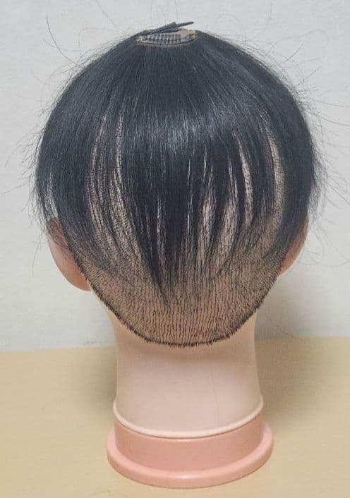 ユキ　ショートウィッグ 　トップピース　自然色　人工頭皮付き　④