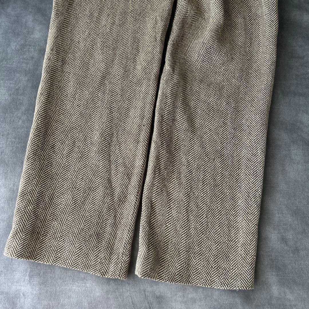 ラルフローレン　シルク　リネン　スラックス　ツイード　ヘリンボーン