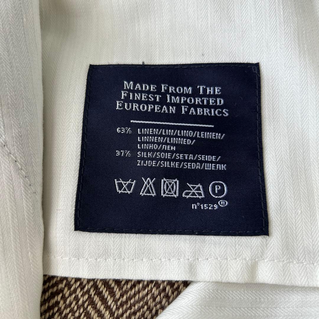 ラルフローレン　シルク　リネン　スラックス　ツイード　ヘリンボーン