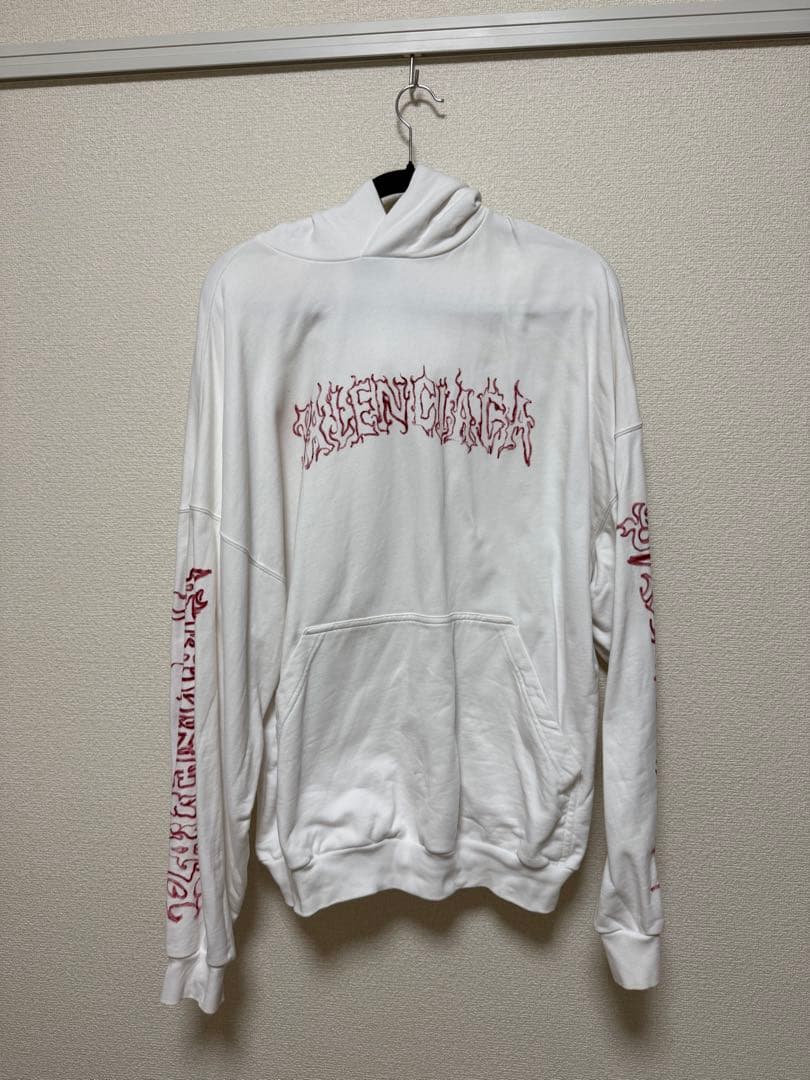 BALENCIAGA ホワイト パーカー Sサイズ
