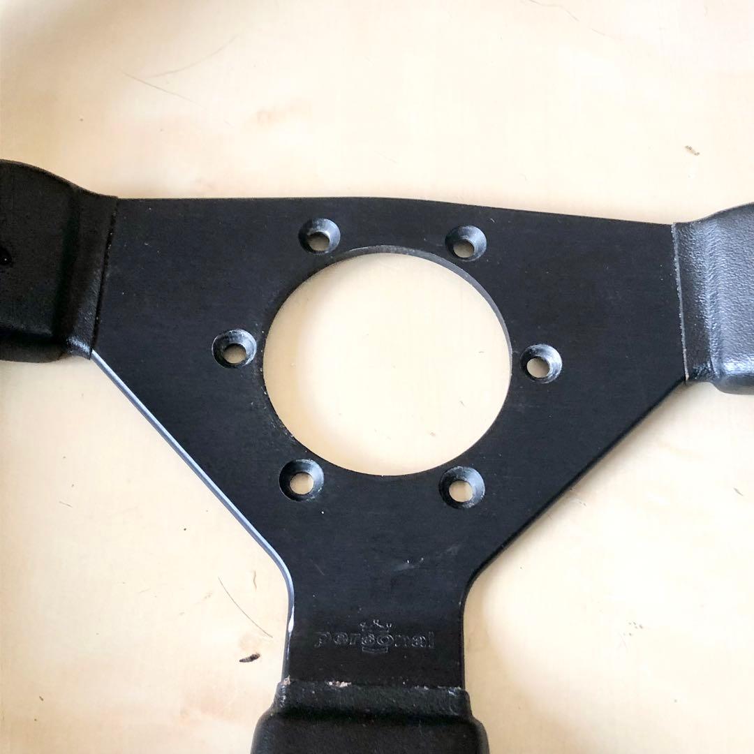 personal ステアリング 革巻き 35Φ ホーンボタン付