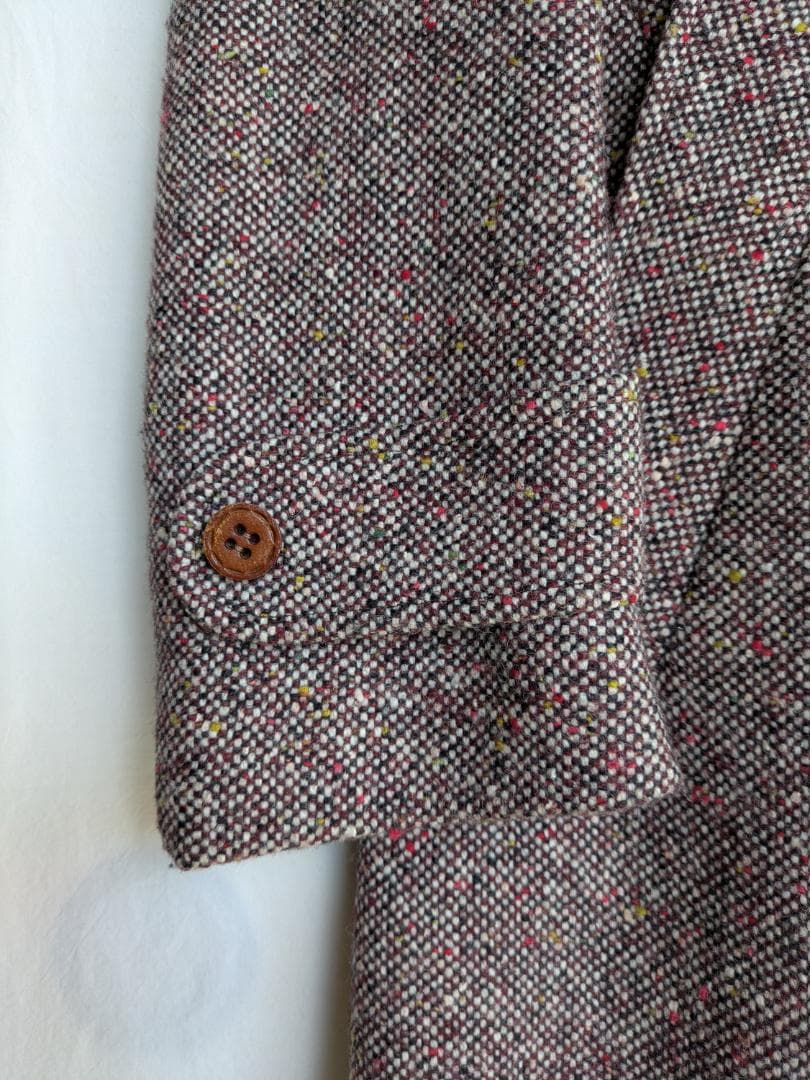 n*o様 Euro Vintage Tweed Coat Double Brea