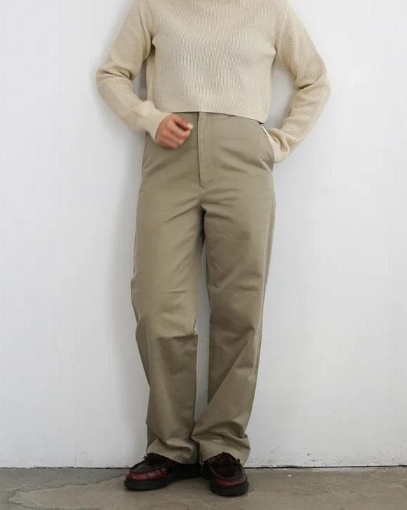 新品 オーラリー WASHED FINX CHINO NARROW PANTS