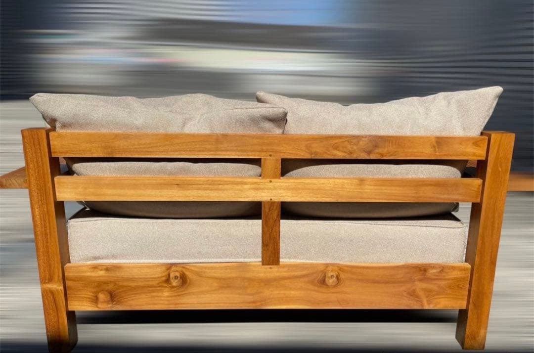 【むら】 ウニコ2人掛けソファブレスbreath チーク無垢材　無印