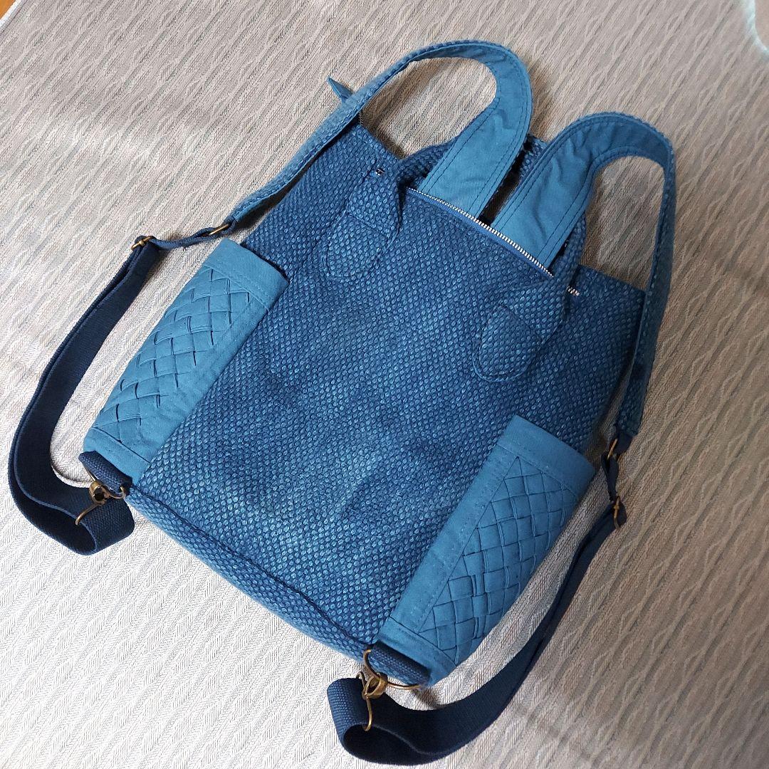 剣道着と組み紐のリュック兼トートバッグ(2way タイプ)