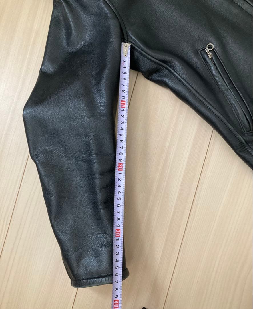 ライダースジャケット　本革　牛革　シングル　レザージャケット　ショット