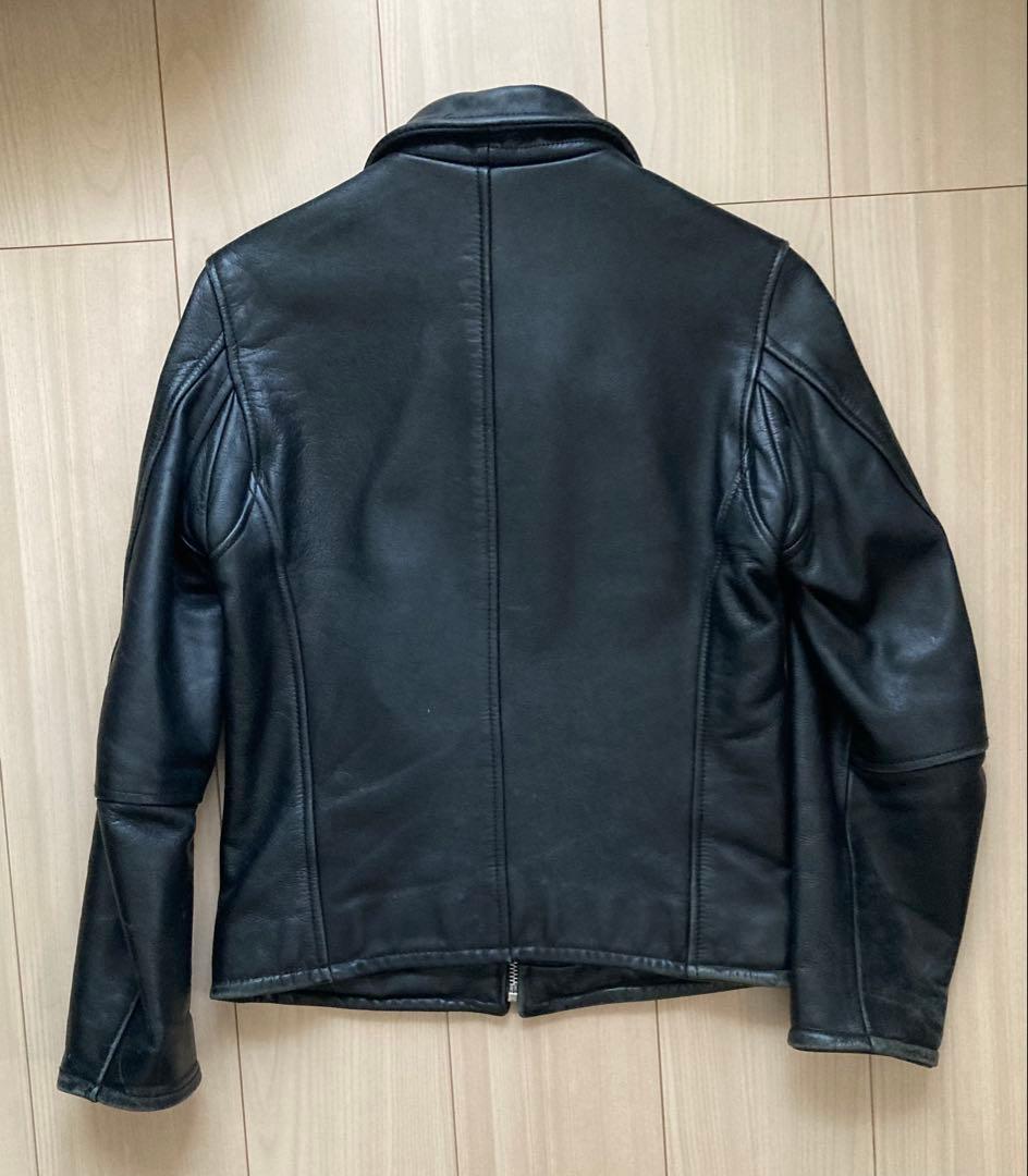 ライダースジャケット　本革　牛革　シングル　レザージャケット　ショット