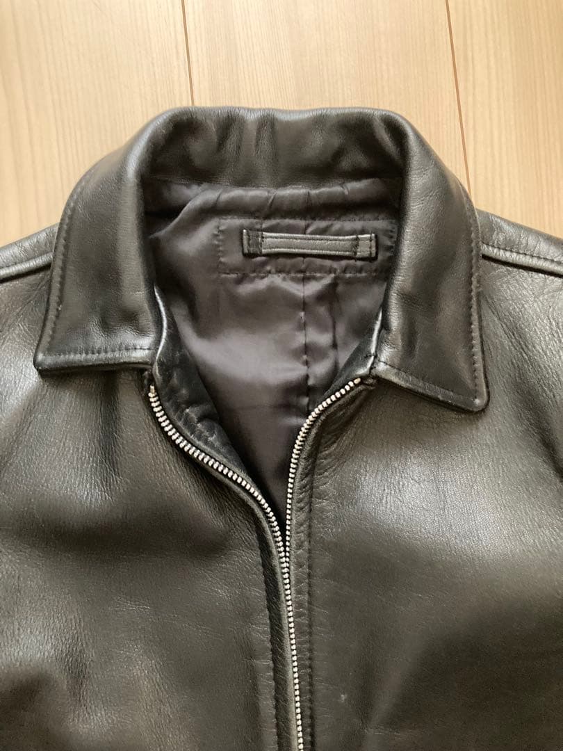 ライダースジャケット　本革　牛革　シングル　レザージャケット　ショット