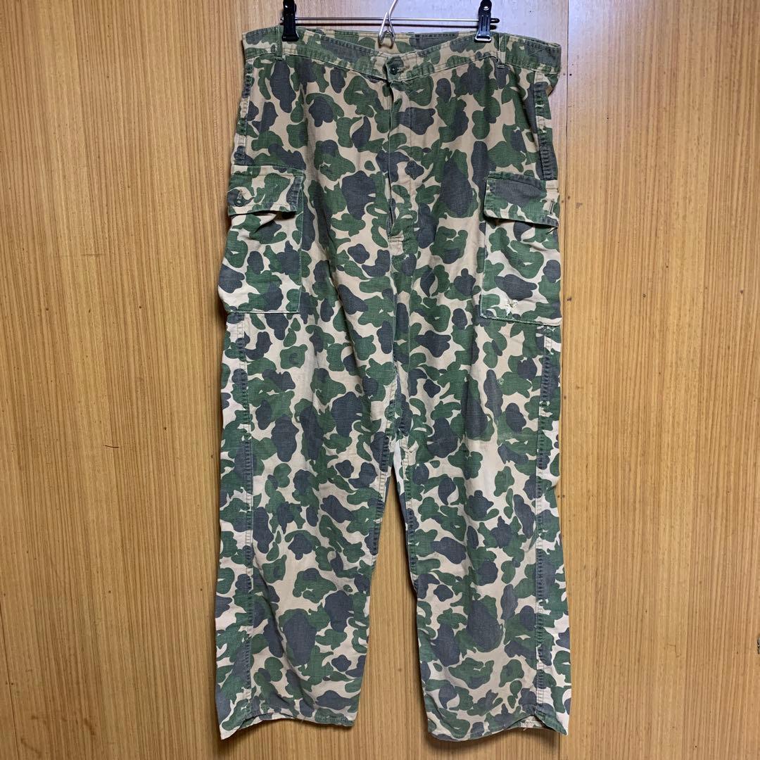 60s 米国軍　ベトナム戦争　ダックハンターカモヘリンボーンパンツ