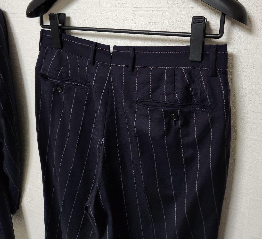 トゥモローランド　×　カルロバルベラ　メンズ　スーツ　セット　濃紺　ストライプ