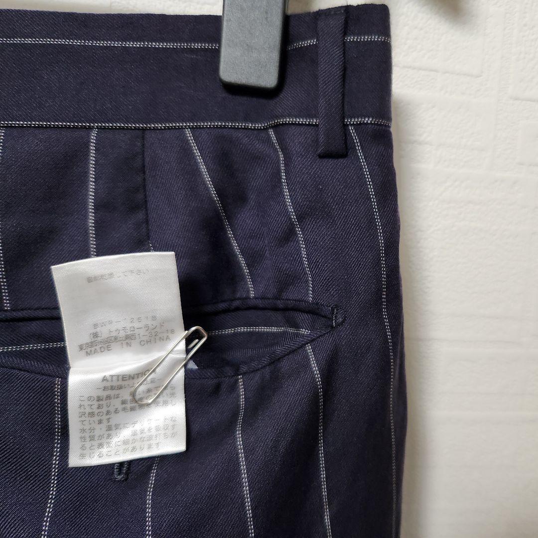 トゥモローランド　×　カルロバルベラ　メンズ　スーツ　セット　濃紺　ストライプ