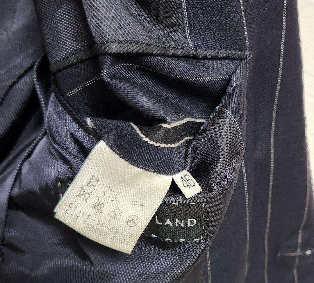 トゥモローランド　×　カルロバルベラ　メンズ　スーツ　セット　濃紺　ストライプ