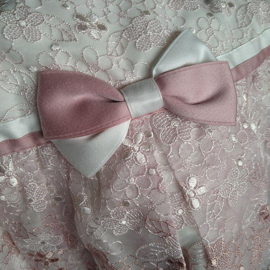 美品　TOCCA BANBINI　花柄　刺繍　グラデーション　ドレス　120