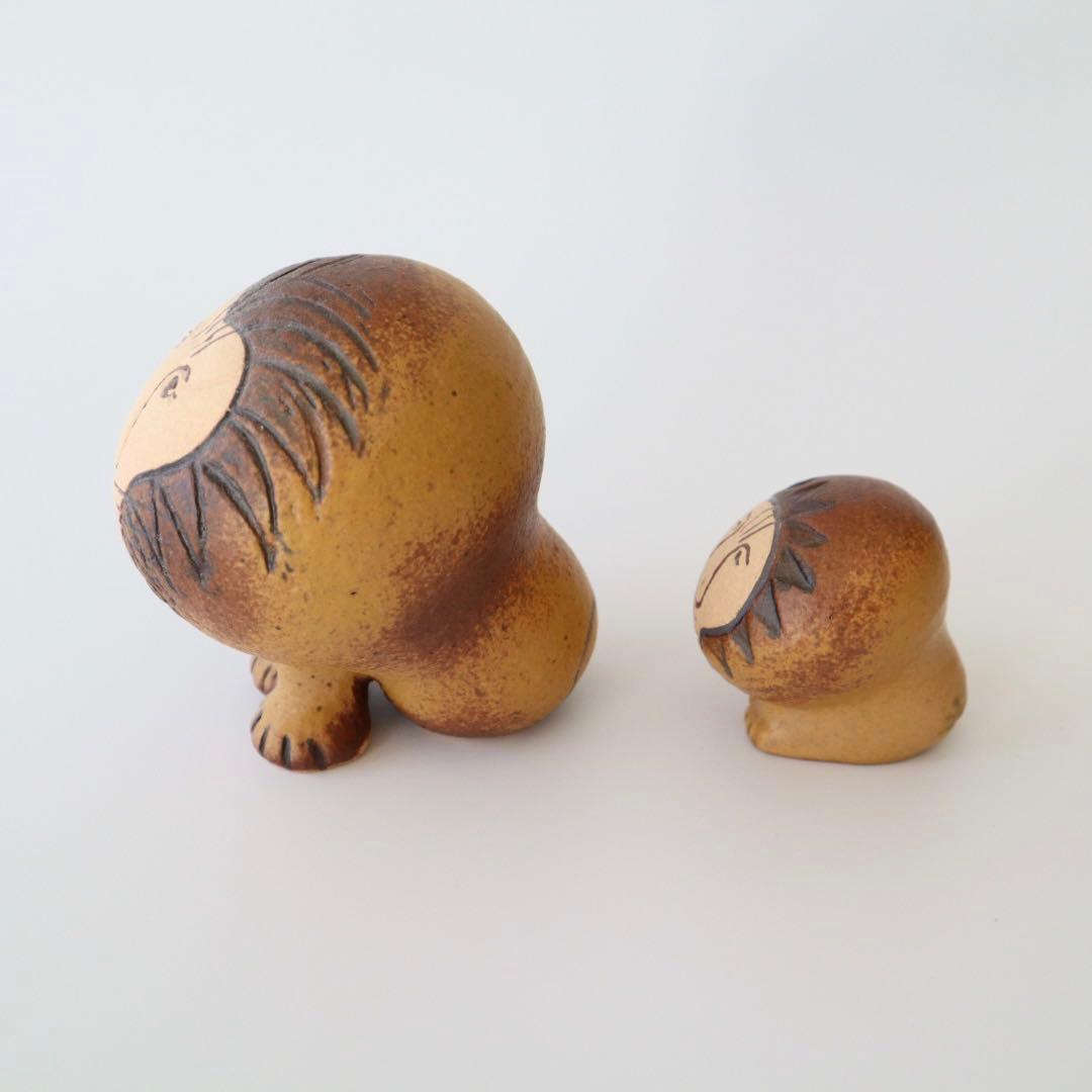 Lisa Larson リサラーソン ライオン セミミディアム・ミニセット置物