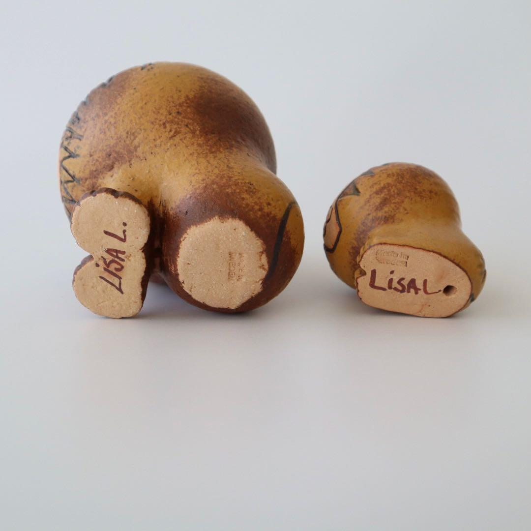 Lisa Larson リサラーソン ライオン セミミディアム・ミニセット置物