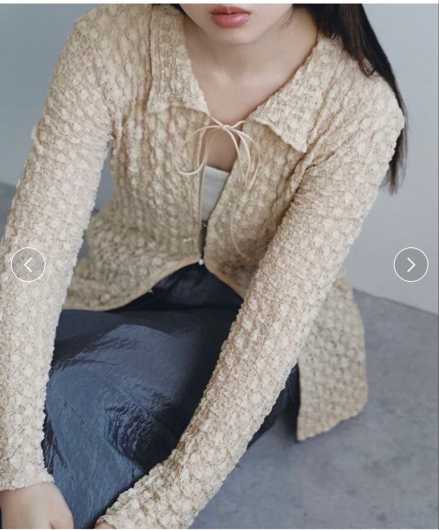 CODE A コードエーshrink lace blouse