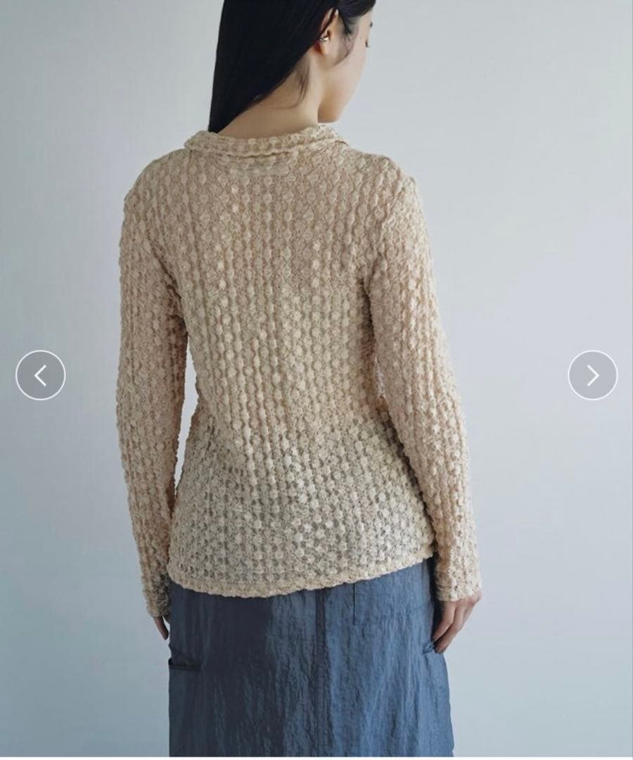 CODE A コードエーshrink lace blouse