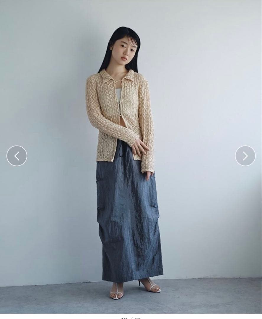 CODE A コードエーshrink lace blouse