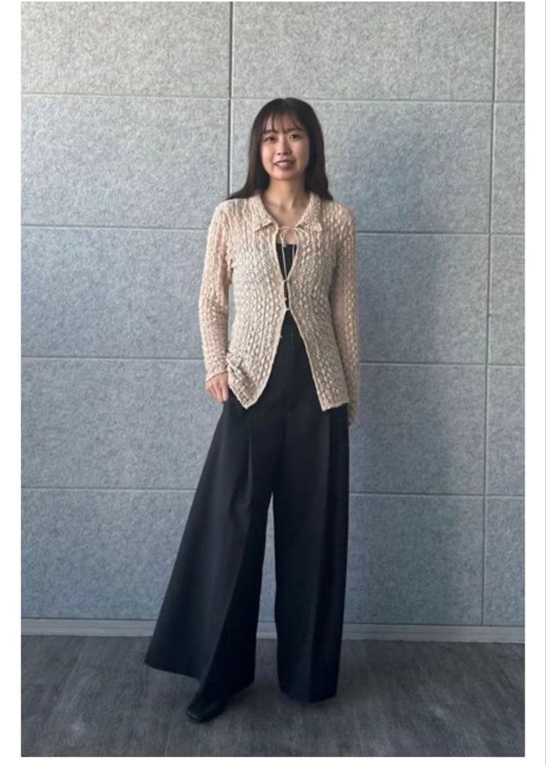 CODE A コードエーshrink lace blouse