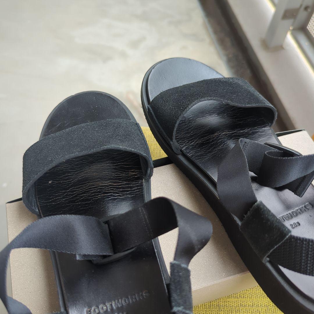 FOOTWORKS ブラック サンダル 28.5 cm
