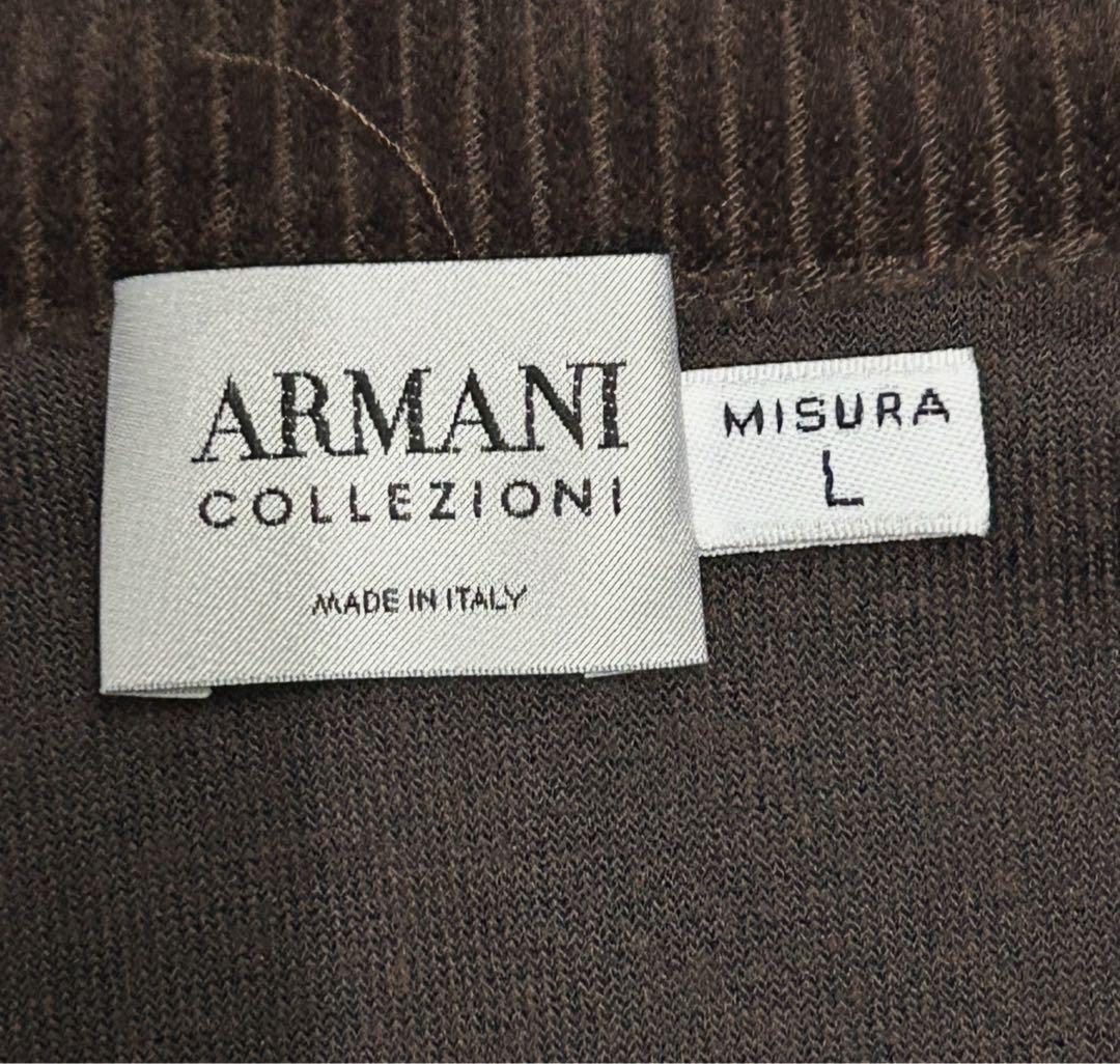 希少 アルマーニ コレツィオーニ ハーフジップ プルオーバー ベロアジャケット