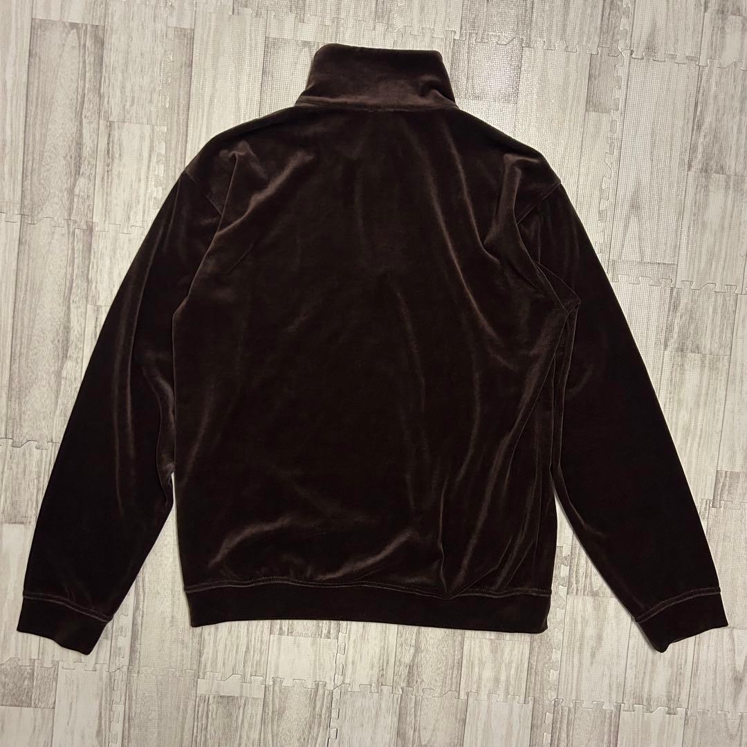 希少 アルマーニ コレツィオーニ ハーフジップ プルオーバー ベロアジャケット