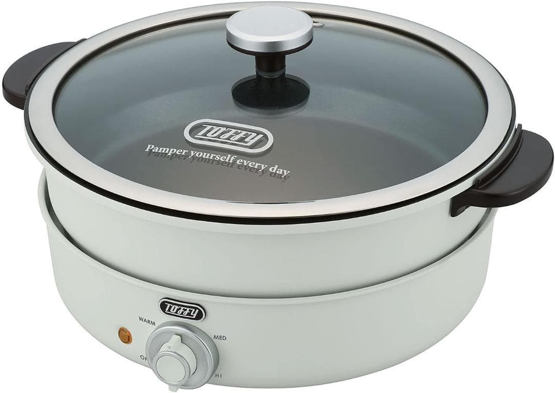 Toffy/トフィー 電気グリル鍋 (アッシュホワイト) K-HP2