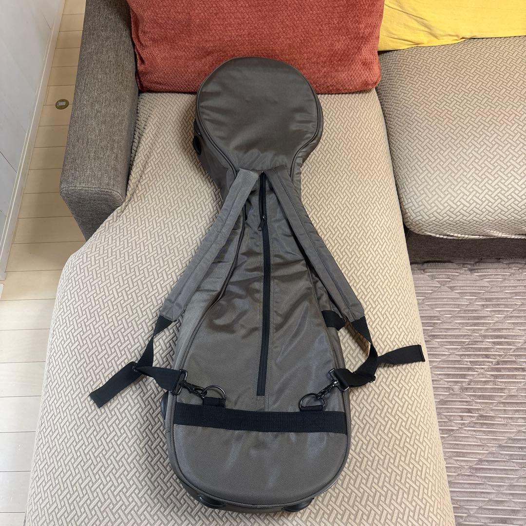 三味線ケース グレー 外ポケット付き