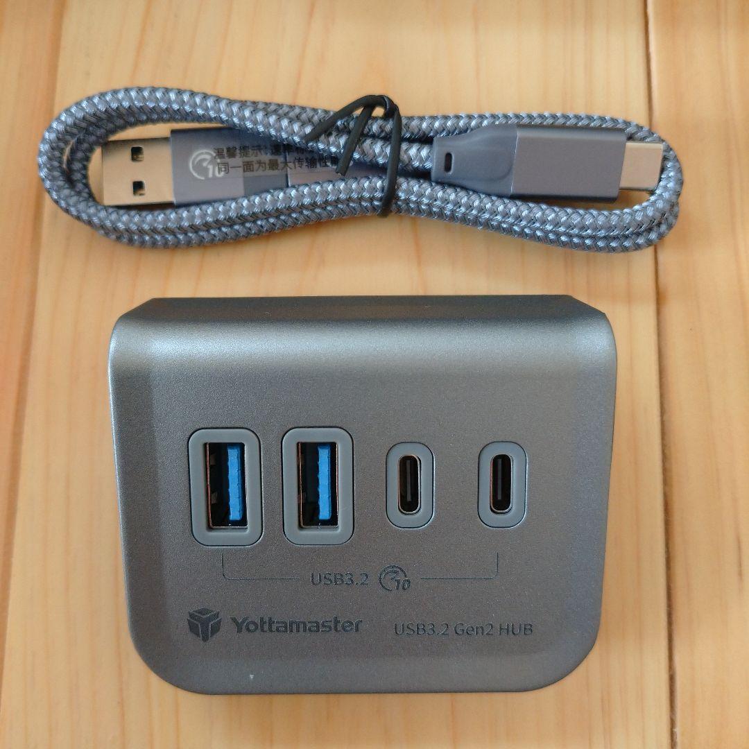 USB 4ポート Type C - USB  2USB-A & 2USB-C付き